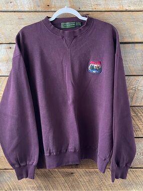 VTG 90s Croft & Barrow Embroidered Duck Sweatshirt Sz L Crewneck Nature Mallard
